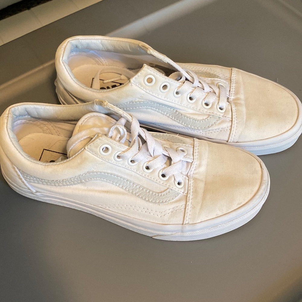 White Old Skool Vans